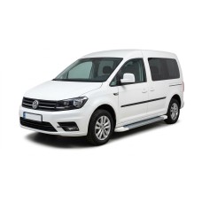 Бокові пороги Allmond White (2 шт., алюміній) Максі база для Volkswagen Caddy 2015-2020 рр
