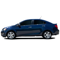 Нижні молдинги стекол (нерж) Hatchback, OmsaLine - Італійська нержавійка для Chevrolet Aveo T300 2011-2020 рр