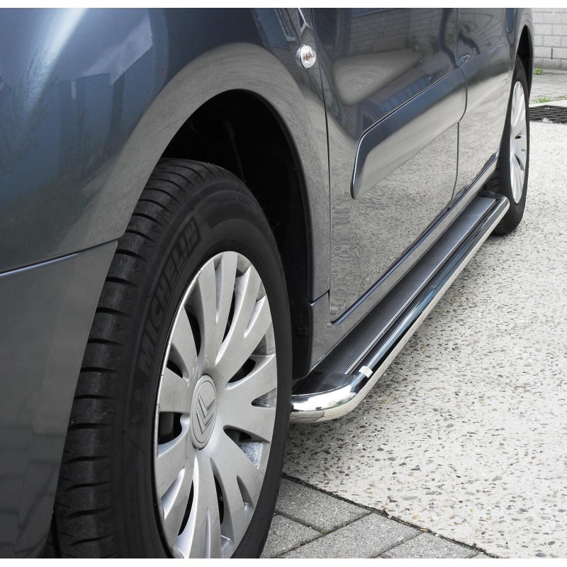 Боковые пороги Premium (2 шт., нерж.) Ø60 для Citroen Berlingo 1996-2008 гг