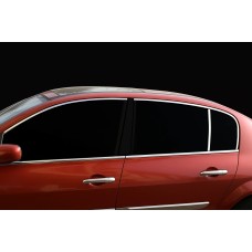 Верхня окантовка вікон (6 шт, нерж) для Renault Megane II 2004-2009 рр