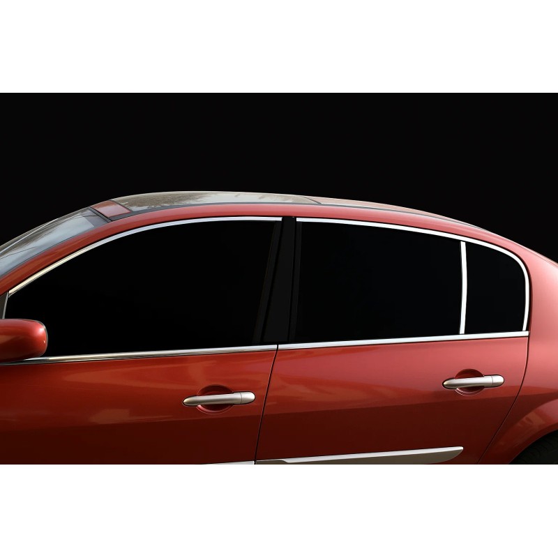Верхня окантовка вікон (6 шт, нерж) для Renault Megane II 2004-2009 рр