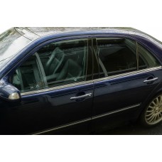 Нижня окантовка стекол (4 шт, нерж) Carmos - Турецька таль для Mercedes E-сlass W210 1995-2002 рр