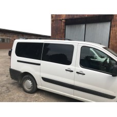 Рейлінги чорні Довга база, Металеві ніжки для Citroen Jumpy 2007-2017 рр