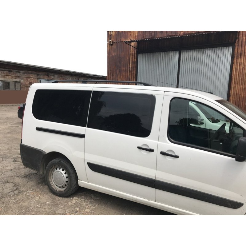 Рейлінги чорні Довга база, Металеві ніжки для Citroen Jumpy 2007-2017 рр