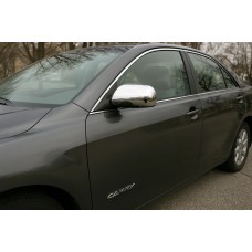 Накладки на дзеркала (2 шт) Carmos - Турецька сталь для Toyota Camry 2006-2011 рр