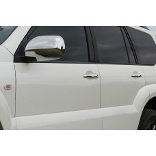 Накладки на ручки (4 шт., нерж.) OmsaLine, Італійська нержавійка для Toyota Land Cruiser Prado 120