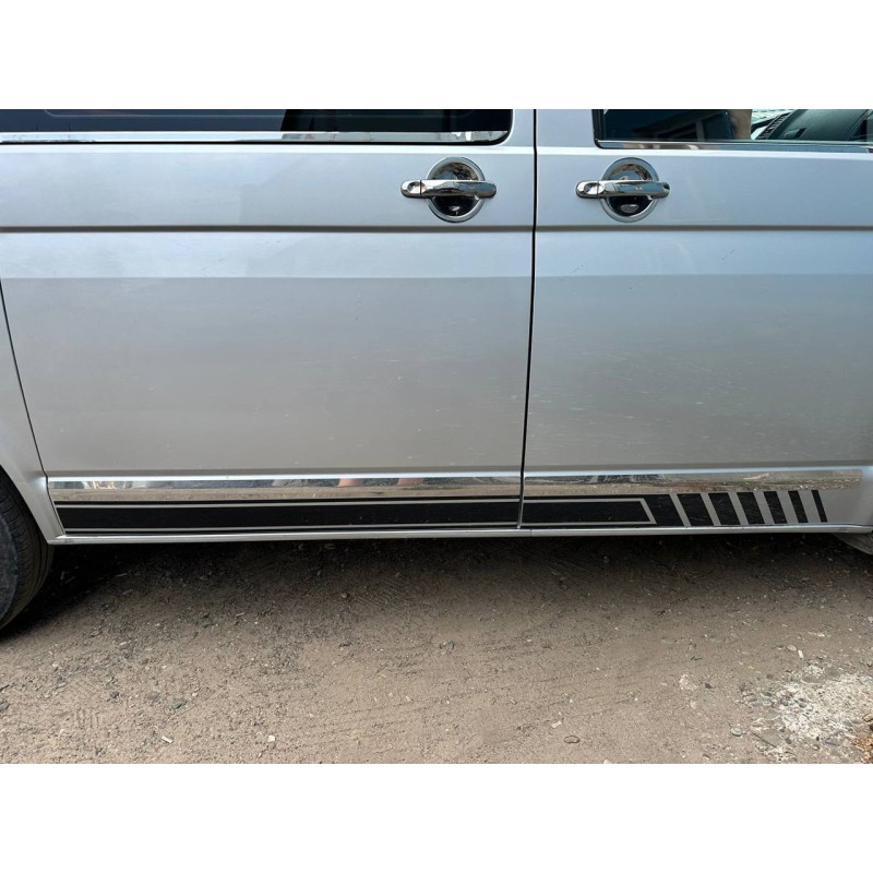 Накладки на ручки (нержавійка) 3 штуки. Carmos - Турецька сталь для Volkswagen T6 2015-2024 рр Накладки на ручки (нержавійка) 3 штуки. Carmos - Турецька сталь для Volkswagen T6 2015-2024 рр