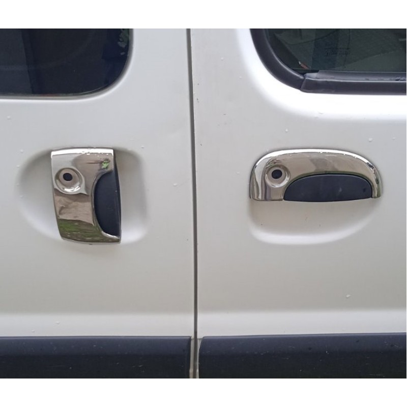 Накладки на ручки (нерж.) Две передних -2025 одна сдвижная для Renault Kangoo 1998-2008 гг