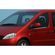 Нижние молдинги стекол (2 шт, нерж.) для Mercedes Vaneo W414