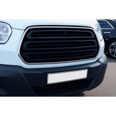 Обведення решітки (2014-2018, 2 шт, нерж) Carmos - Турецька сталь для Ford Transit 2014- рр