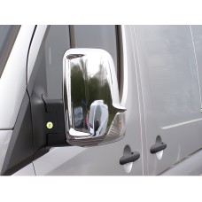 Накладки на зеркала (2 шт) Carmos, Турецкая сталь для Mercedes Sprinter W906 2006-2018 гг
