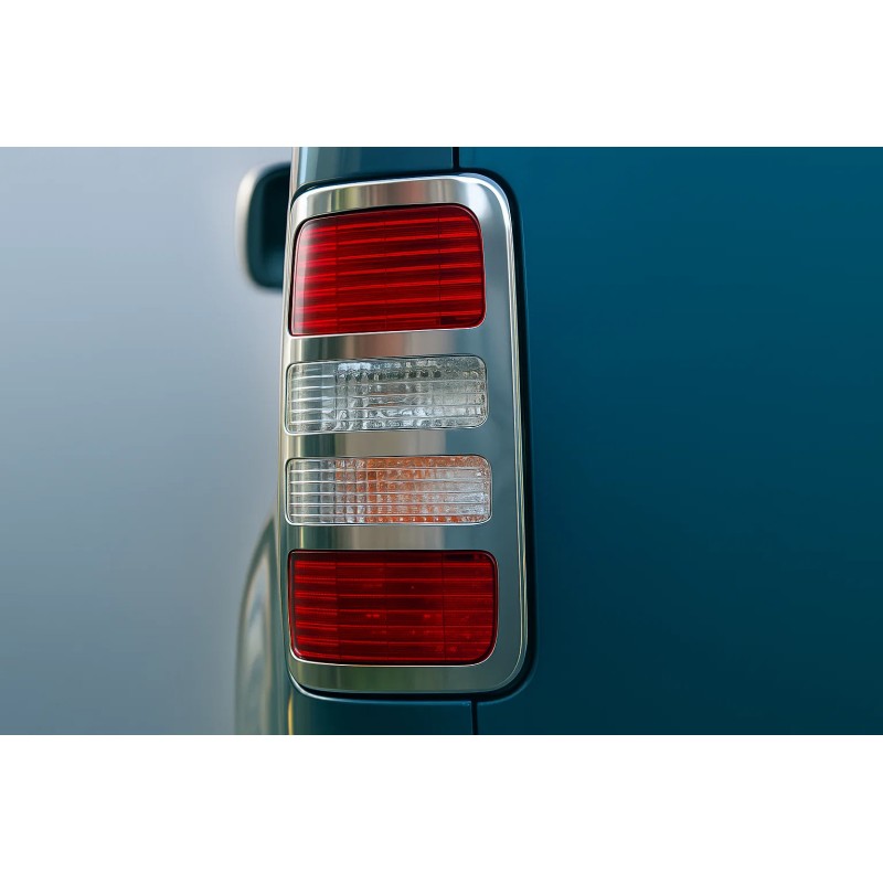 Накладки на стопи V1 (2 шт., нерж) OmsaLine - Італійська нержавійка для Volkswagen Caddy 2004-2010 рр