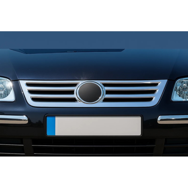 Накладка на решітку (нерж) Carmos - Турецька сталь для Volkswagen Caddy 2004-2010 рр