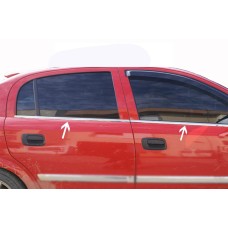 Окантовка вікон (4 шт) Carmos - Турецька сталь для Opel Astra G classic 1998-2012 рр