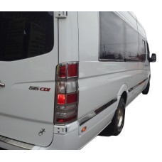 Накладки на стопы (2 шт, нерж.) для Mercedes Sprinter W906 2006-2018 гг