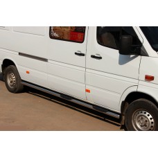 Боковые трубы (2 шт., нержавейка) Длинная база, Ø60 для Mercedes Sprinter W901/902/903/904/905 1995–2006 гг