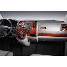 Накладки на торпеду (Туреччина) Алюміній для Volkswagen T5 Transporter 2003-2010 рр