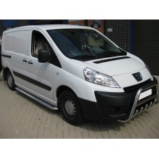 Боковые пороги Premium (2шт., нерж.) Ø60 для Citroen Nemo