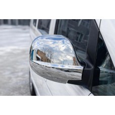 Накладки на дзеркала Vito 2004-2010 (2 шт) Carmos - Турецька сталь для Mercedes Vito W639 рр