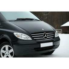 Накладка на решітку 2004-2010 (нерж) Carmos - Турецька сталь для Mercedes Vito W639 рр