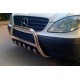 Кенгурятник WT003/004 (нерж.) 60мм, без напису для Mercedes Viano 2004-2014 рр