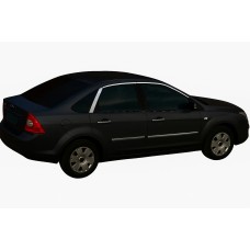 Верхня окантовка скла HB (6 шт, нерж.) для Ford Focus II 2005-2008 рр