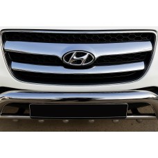 Хромированные Накладки на Решетку (2006-2010, 2 шт., нержавейка) для Hyundai Santa Fe 2