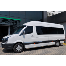 Бічні труби (2 шт., нерж) d60, Long/ExtraLong для Volkswagen Crafter 2006-2016 рр