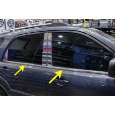 Окантовка стекол (6 шт, нерж.) Carmos - Турецька сталь для Kia Sportage 2004-2010 рр