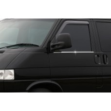Зовнішня окантовка вікон (2 шт., нерж) Carmos - Турецька сталь для Volkswagen T4 Transporter