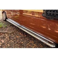 Бокові пороги Premium (2 шт., нерж) Довга база, 60мм для Volkswagen T4 Transporter 1990-2003 рр