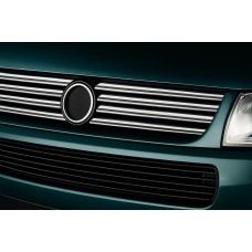 Накладка на решітку Косою капот (8 шт., нерж.) Carmos - Турецька сталь для Volkswagen T4 Caravelle/Multivan 1990-2003 рр