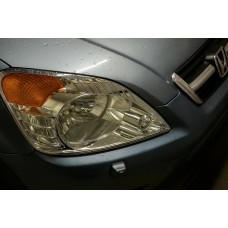 Накладки на фари (2 шт., пласт) 2004-2006 для Honda CRV рр