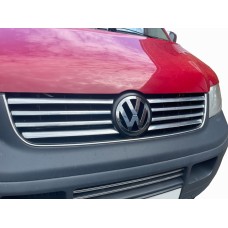 Накладки на решітку (8 смужок, нерж) OmsaLine - Італійська нержавійка для Volkswagen T5 Transporter 2003-2010 рр