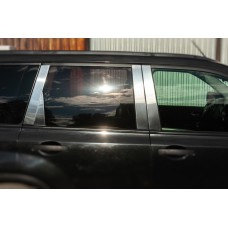 Молдинг дверних стійок (8 шт, нерж) для Nissan X-trail T31 2007-2014рр
