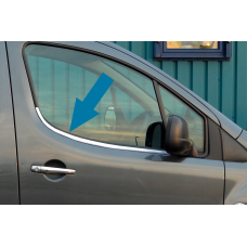 Окантовка Окон (2 шт., Нержавеющая Сталь) Carmos - Турецкая Нержавеющая Сталь для Peugeot Partner Tepee 2008-2018 гг