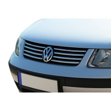 Хромированные Накладки на Решетку (Нержавейка) 2001-2005, Carmos - Турецкая сталь для Volkswagen Passat B5