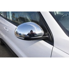 Накладки на дзеркала (2 шт., нерж) Carmos - Турецька сталь для Volkswagen Tiguan 2007-2016 рр
