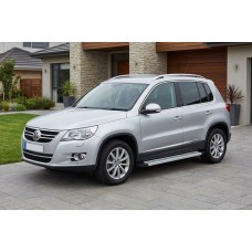 НОВИНКА!!! Боковые Подножки Maya V2 (2 шт., Алюминий) для Volkswagen Tiguan 2007-2016 гг