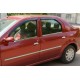 Молдинг дверей (4 шт., нерж., ) OmsaLine - Італійська нержавійка для Dacia Logan I 2005-2008 рр