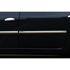 Молдинг дверей (4 шт., нерж.,) Carmos - Турецька сталь для Dacia Logan I 2008-2012 рр
