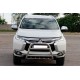 Кенгурятник WT008 (нерж) для Mitsubishi Pajero Sport 2015- рр