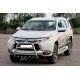 Кенгурятник WT008 (нерж) для Mitsubishi Pajero Sport 2015- рр
