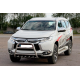 Передняя защита WT008 (нержавейка) для Mitsubishi Pajero Sport 2015- гг