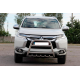 Передняя защита WT008 (нержавейка) для Mitsubishi Pajero Sport 2015- гг