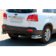 Задние двойные уголки AK003-Двойной (нержавейка) для Kia Sorento II XM 2009-2014 гг