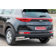 Задній захист куточки подвійні AK003-подвійний (нерж) для Kia Sportage 2015-2021 рр