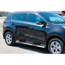 Бічні труби BB002 (2 шт., нерж) для Kia Sportage 2015-2021 рр