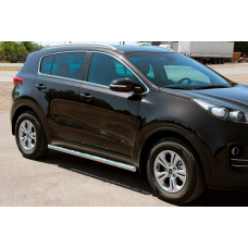 Бічні труби BB001 (2 шт., нерж) для Kia Sportage 2015-2021 рр