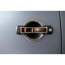 Накладки на ручки (4 шт, нерж) Carmos - турецька сталь для Fiat Doblo I 2005-2010 рр